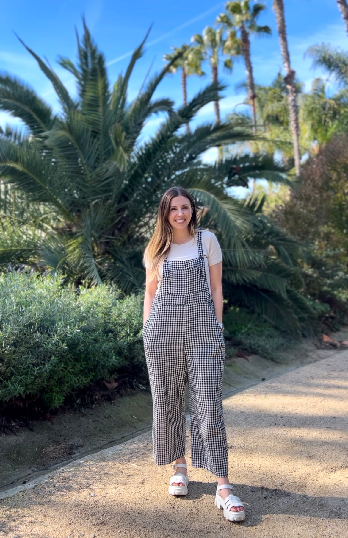 Gingham Overalls